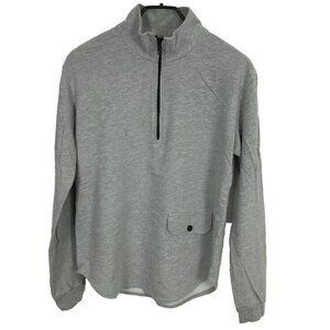Goodlife Size S 1/4 Zip Sweatshirt Gray Long Sleeve Casual Men's